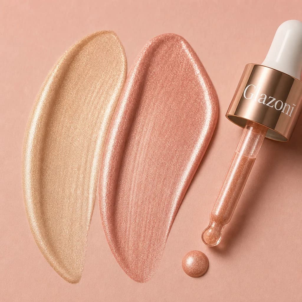 Glazonī highlighter texture close-up